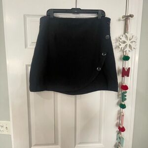 Anthropology-Maeve Black Side Button Detail Skirt